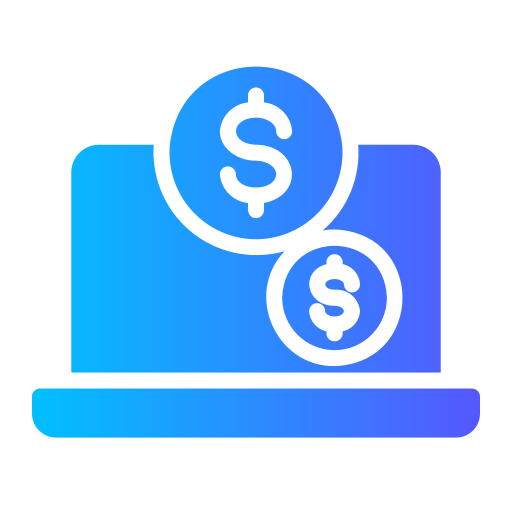 argent en ligne Icône gratuit