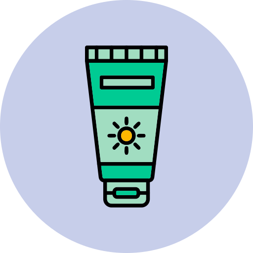 Crema solar icono gratis