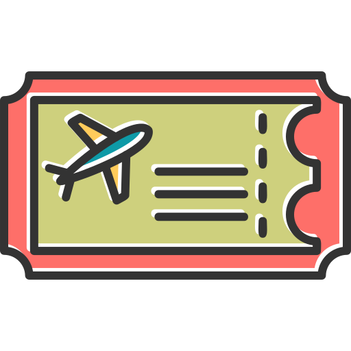 Plane ticket Generic Color Omission icon