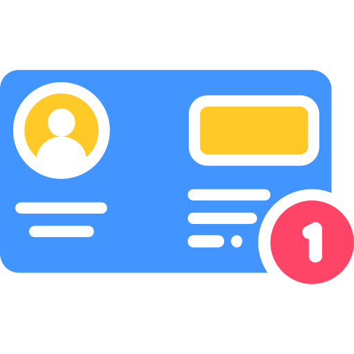 tarjeta de identificación icono gratis