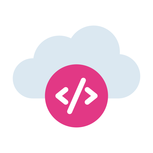 codificación en la nube icono gratis
