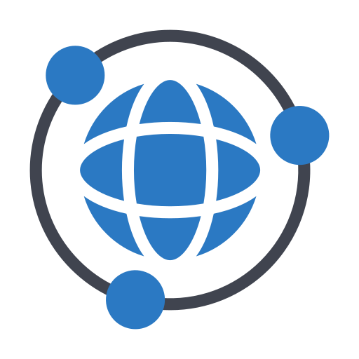 Global network Essential Color Blue icon