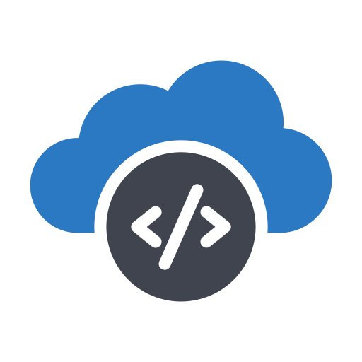 codificación en la nube icono gratis