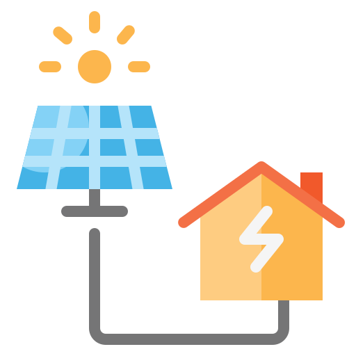 casa solar icono gratis