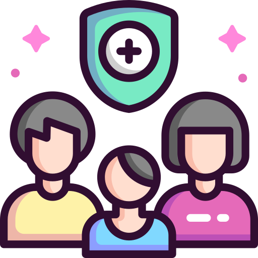 seguro familiar icono gratis