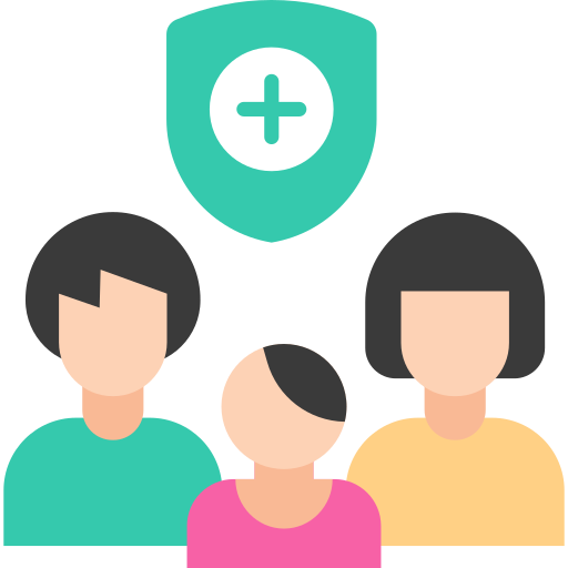 seguro familiar icono gratis