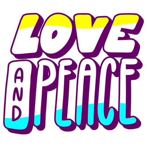 Peace and love Stickers Free miscellaneous Stickers