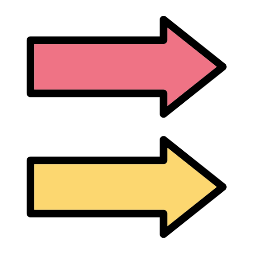 Double arrow Generic Outline Color icon