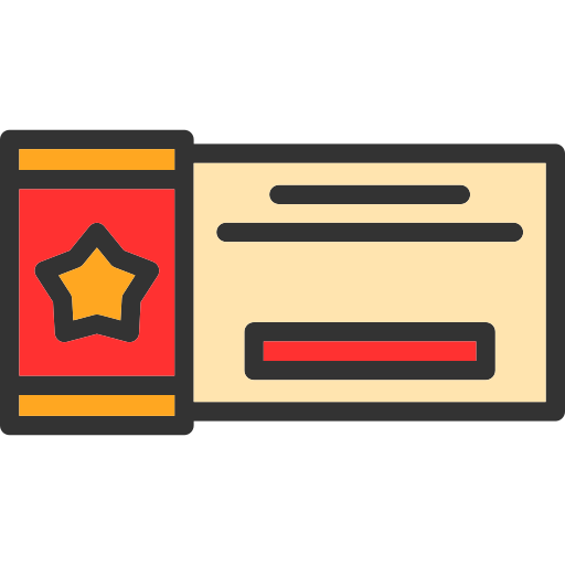 Ticket Generic Outline Color icon