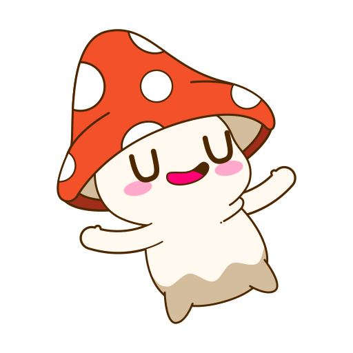 Mushroom free sticker