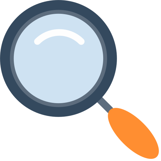 Magnifying glass, Transparent background. PNG. copy space