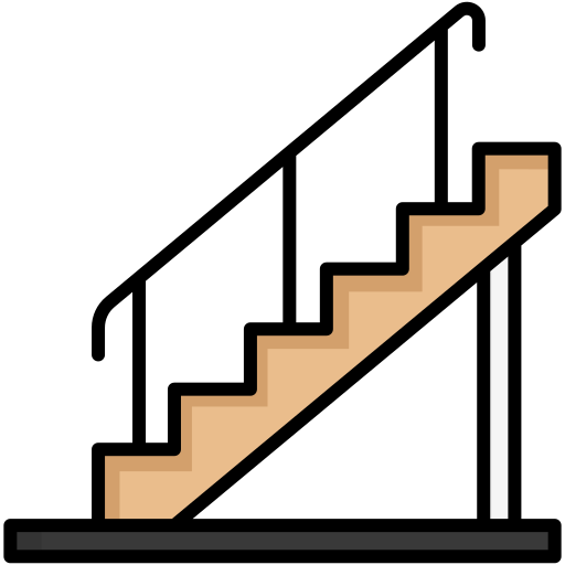 Stairs Generic Outline Color icon