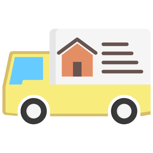 camión en movimiento icono gratis