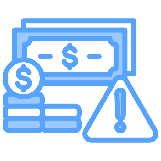 riesgo financiero icono gratis