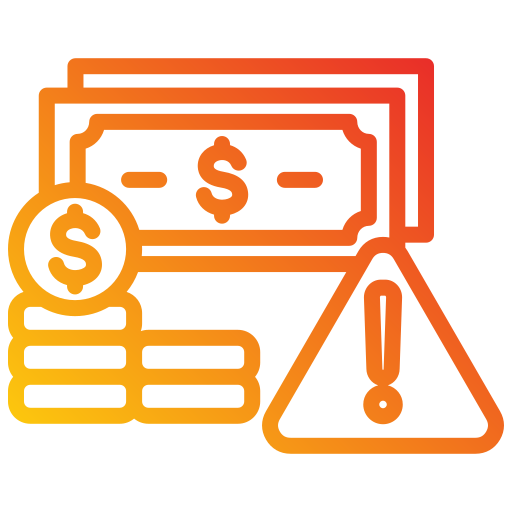 riesgo financiero icono gratis