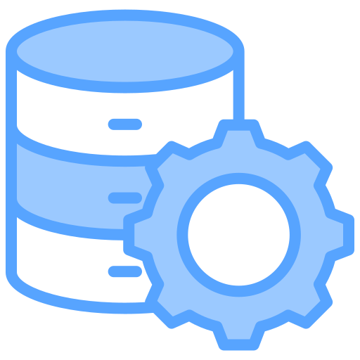 Database management Generic Blue icon