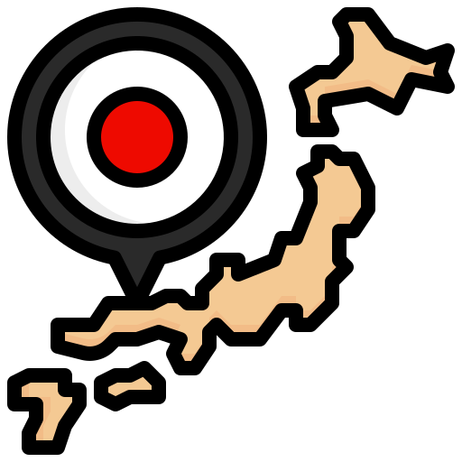 Japan Generic Outline Color Icon