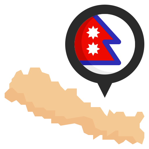 Nepal Free maps and location icons