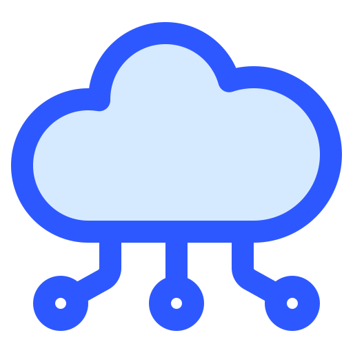 Cloud computing Generic Blue icon