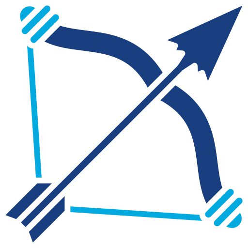 Bow and arrow Generic Blue icon