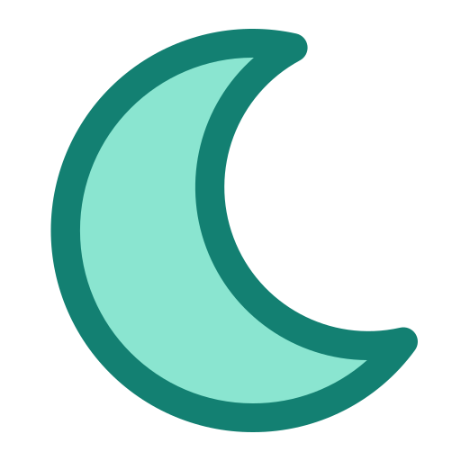 luna creciente icono gratis