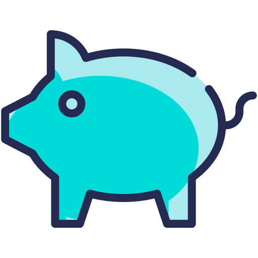 Piggy bank Generic Blue icon