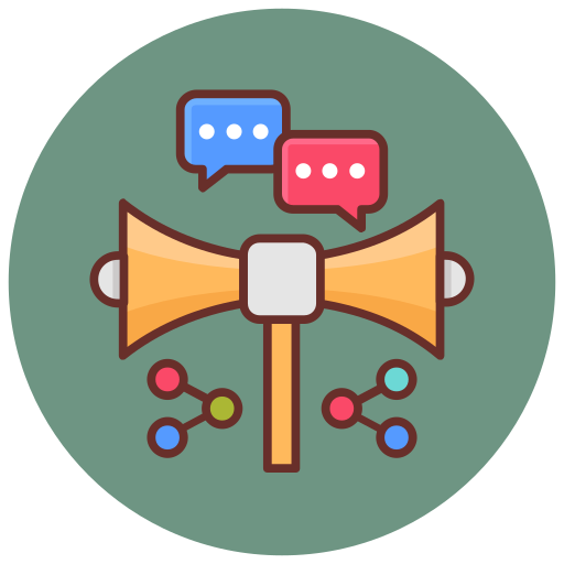 mercadeo viral icono gratis