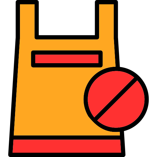 No plastic bags free icon