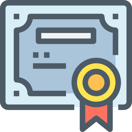 Certificate free icon