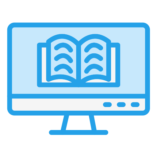 Online learning Generic Blue icon