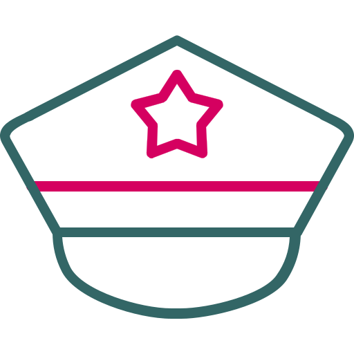 Icono de Gorra de policia Generic Outline Color