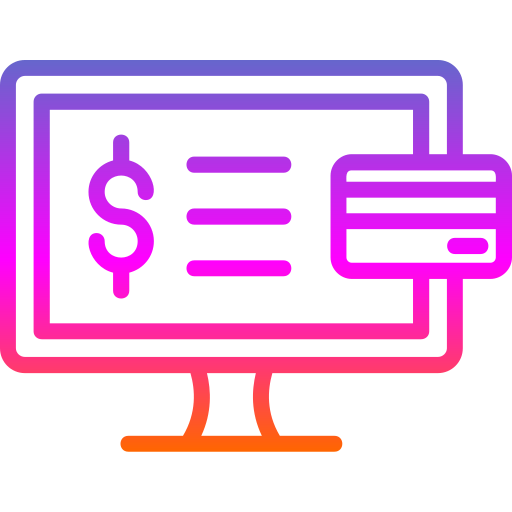 pago en línea icono gratis