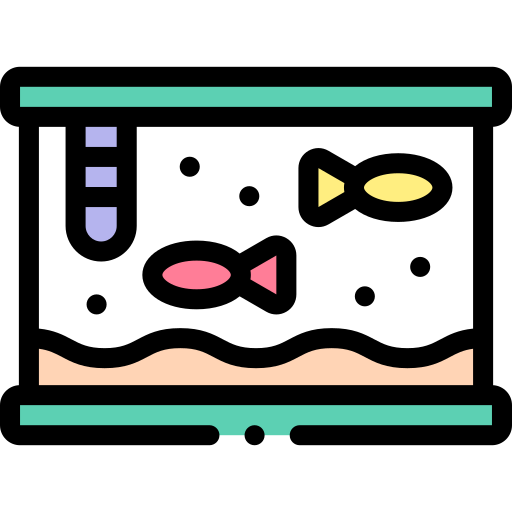 Fish tank Detailed Rounded Lineal color icon