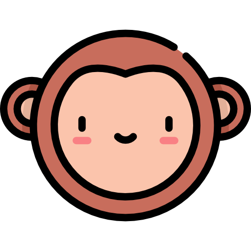 Monkey Kawaii Lineal Color Icon