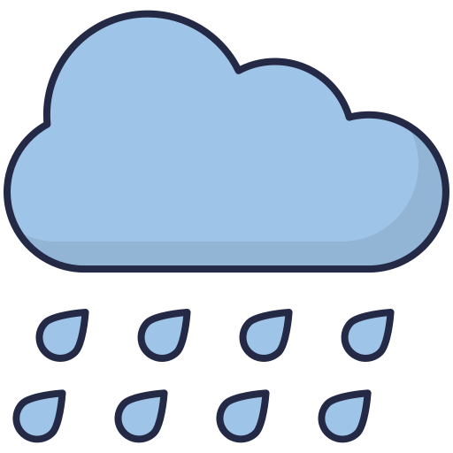 Rain Generic Outline Color icon