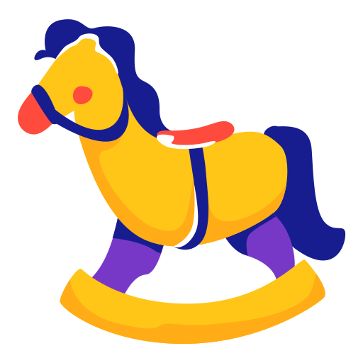 Rocking horse free sticker