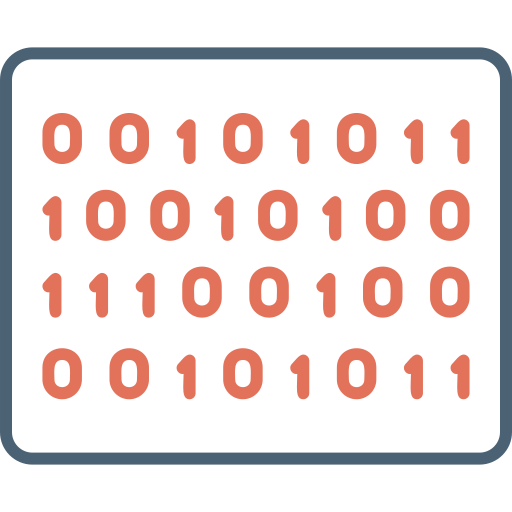 código binario icono gratis