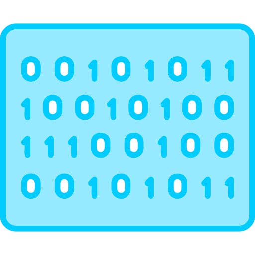 Binary code Generic Blue icon