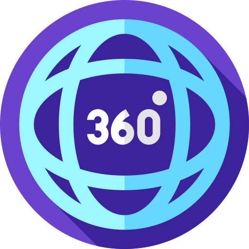 360 graus grátis ícone