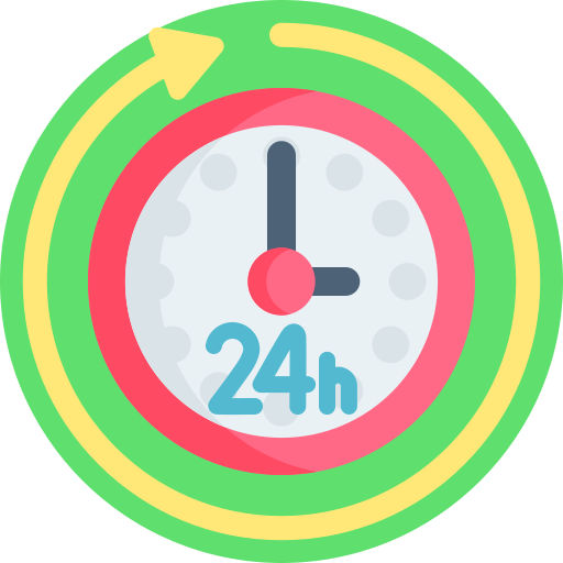 24 horas icono gratis