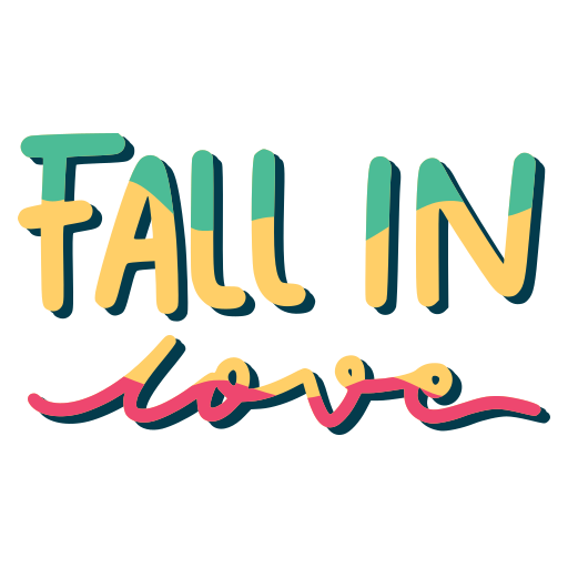 Fall in love free sticker Fall in love free sticker
