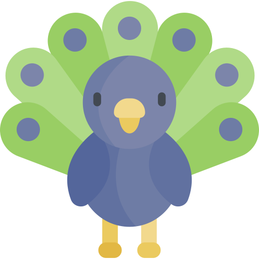 pavo real icono gratis