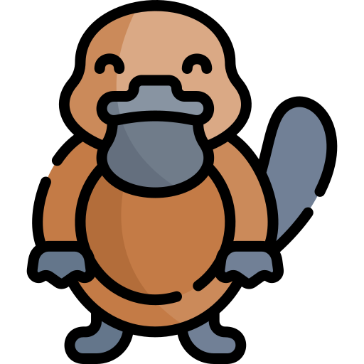 Platypus Kawaii Lineal Color Icon