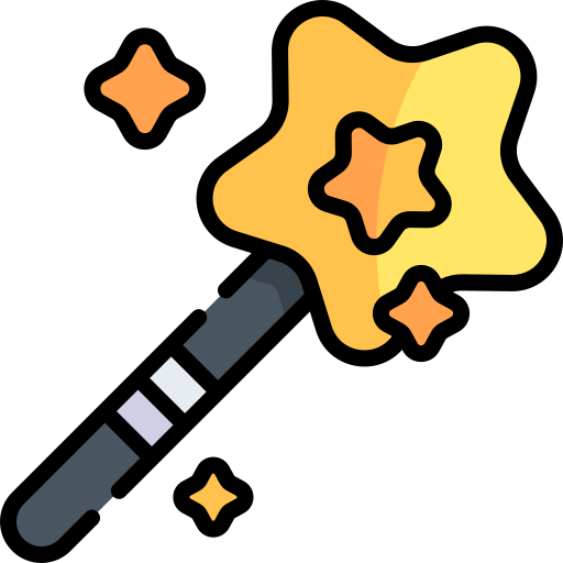 Magic wand Kawaii Lineal color icon