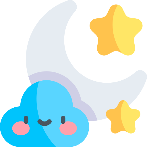 Night Kawaii Flat icon