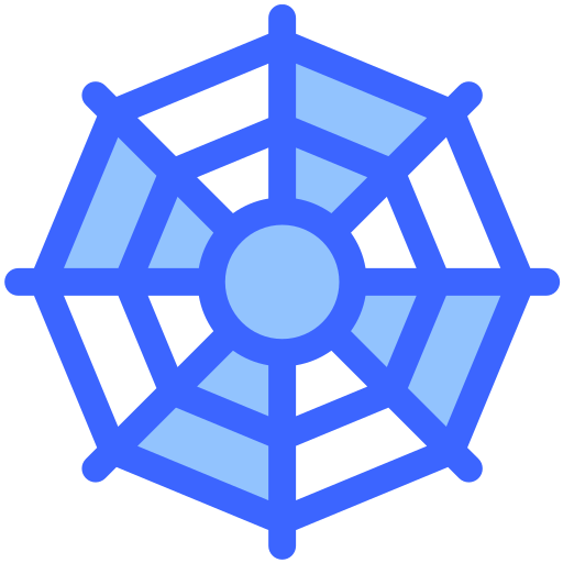 Spider web Generic Blue icon