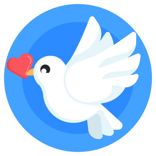 pájaro del amor icono gratis