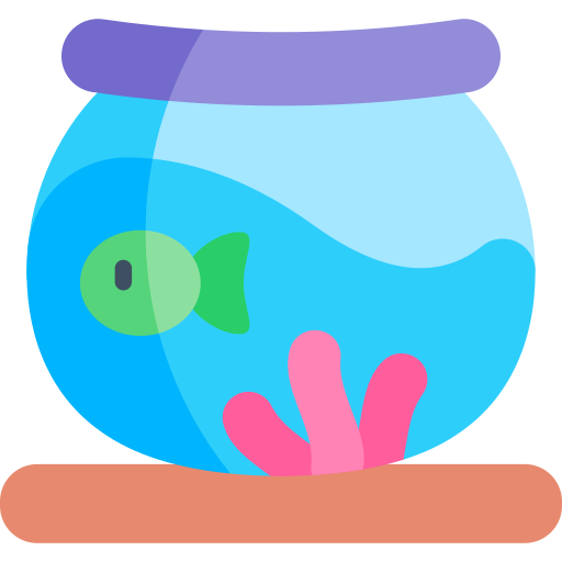 Fishbowl Kawaii Flat icon