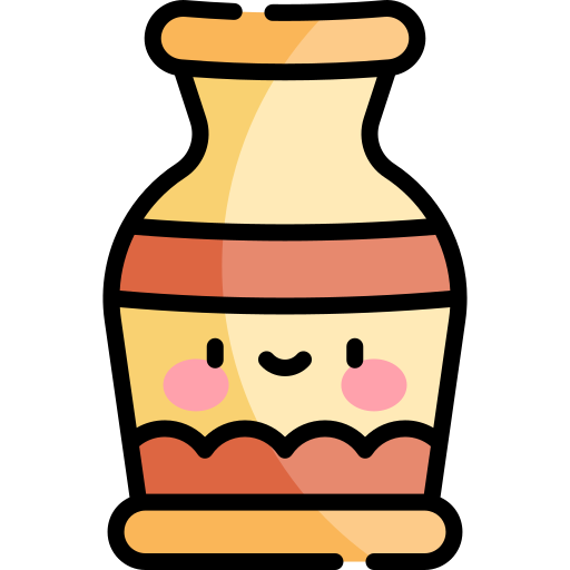 Vase Kawaii Lineal Color Icon