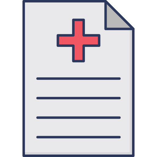 informe médico icono gratis